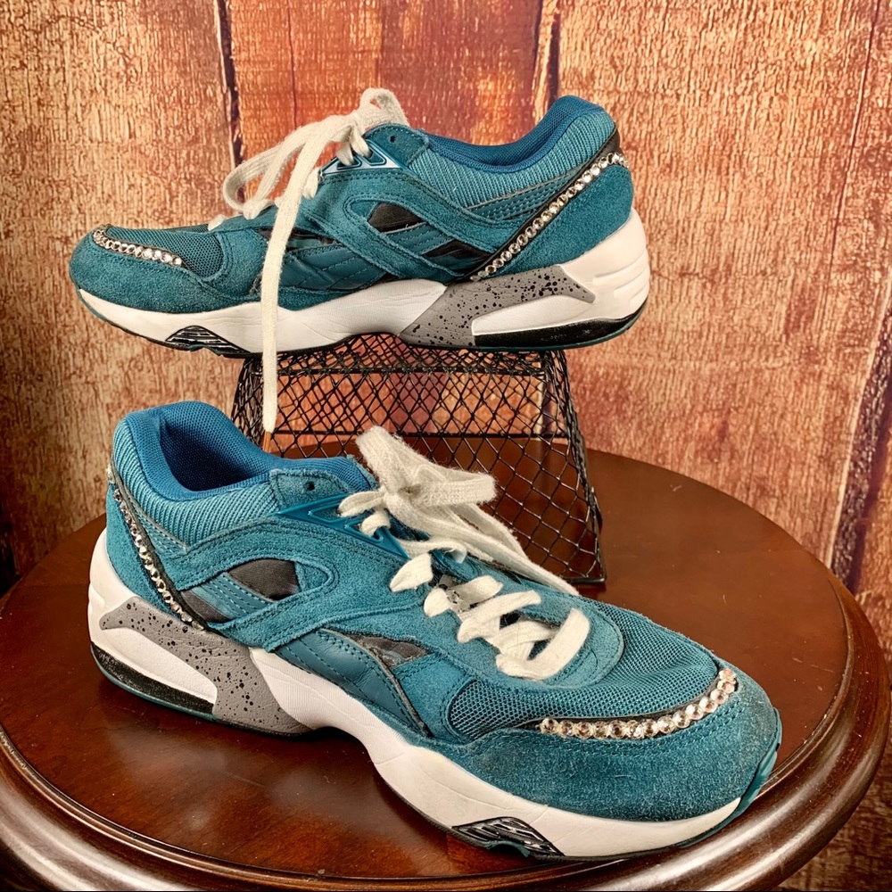 PUMA Trinomic Women’s Fast Graphic Trainers TEAL🦚